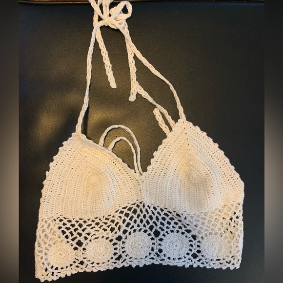 White Crochet Tank Top - Picture 1 of 2